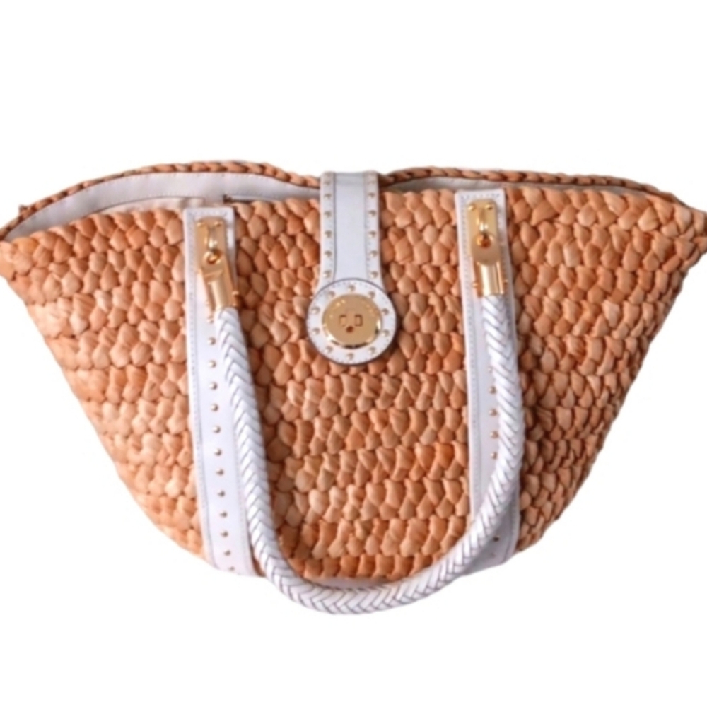 Michael Kors straw handbag GUC